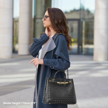 Kattee Woven Leather Bag - Stylish Crossbody Tote