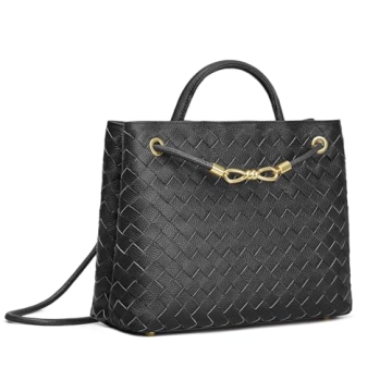 Kattee Woven Leather Bag - Stylish Crossbody Tote