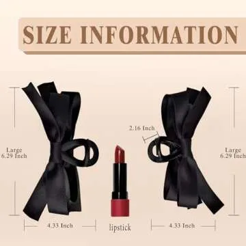 FDBJulyy Bow Hair Clips - Nonslip Claw Clips for Thick & Thin Hair, Stylish Bows for Women and Girls