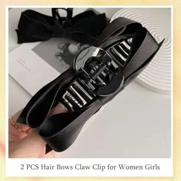 Elegant FDBJulyy Bow Hair Clips - Non-Slip for All