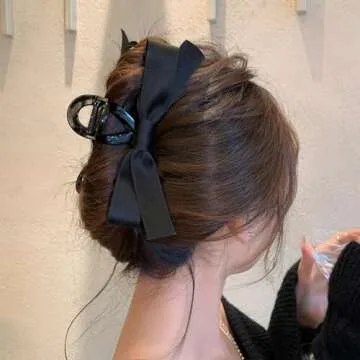 Elegant FDBJulyy Bow Hair Clips - Non-Slip for All