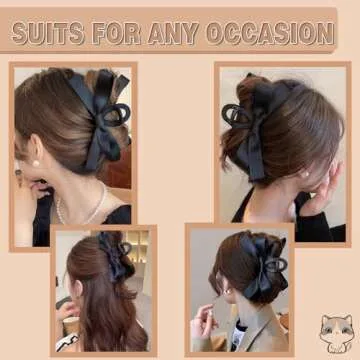 Elegant FDBJulyy Bow Hair Clips - Non-Slip for All