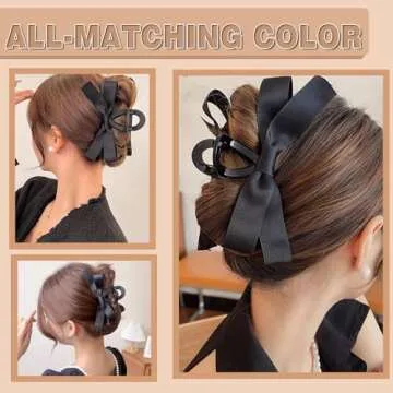 Elegant FDBJulyy Bow Hair Clips - Non-Slip for All