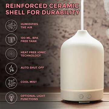 Ajna Aroma Essential Oil Diffuser - 3 in 1 with Cool Mist