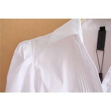 Mnjyihy Women Summer Fashion Bodysuit Shirt Short Sleeve V Neck Blouses Office Business Work Body Rompers WHITE XL