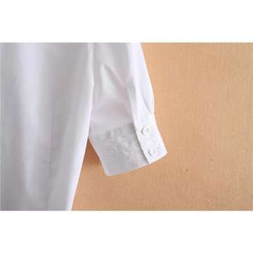 Mnjyihy Women Summer Fashion Bodysuit Shirt Short Sleeve V Neck Blouses Office Business Work Body Rompers WHITE XL