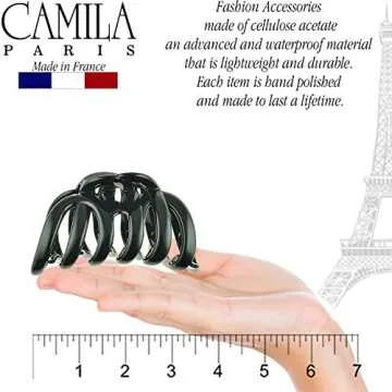 Camila Paris AD718-719 French Octopus Hair Clip for Women for Long Curly Wavy Hair, Girls Hair Claw Clips Fashion Durable Styling Hair Accessories for Women, Strong Hold No Slip Grip, Made in France