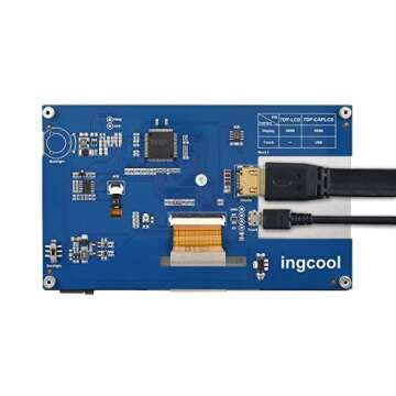 Ingcool 7 Inch Capacitive Touchscreen Monitor IPS Display 1024x600 7" HDMI LCD Module for Raspberry ...