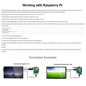 Ingcool 7 Inch Capacitive Touchscreen Monitor IPS Display 1024x600 7" HDMI LCD Module for Raspberry Pi 4B/ 3B+/A+/B/ 2B/ B+/A+/ Zero W, Support Windows 10/8.1/8 / 7