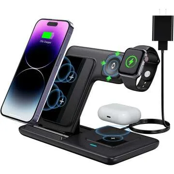 3 in 1 Wireless Charger for iPhone, Apple Watch, AirPods
