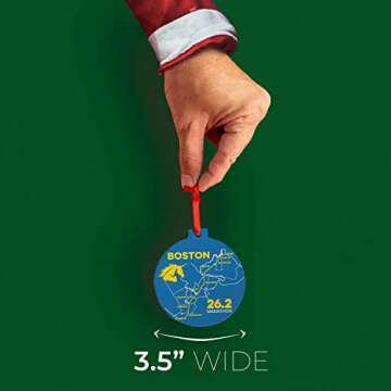 Running Ceramic Ornament | Boston 26.2 Map Christmas Ornament