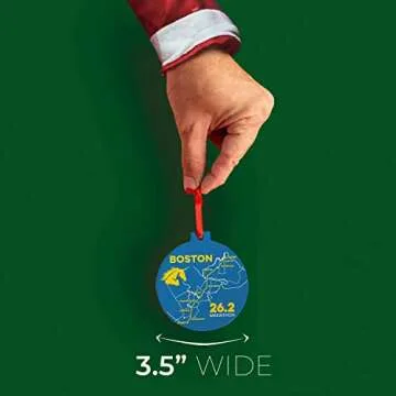 Running Ceramic Ornament | Boston 26.2 Map Christmas Ornament
