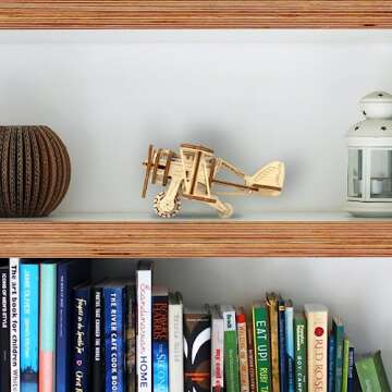 WOODEN.CITY Biplane 3D Puzzle for Adults - Build & Paint