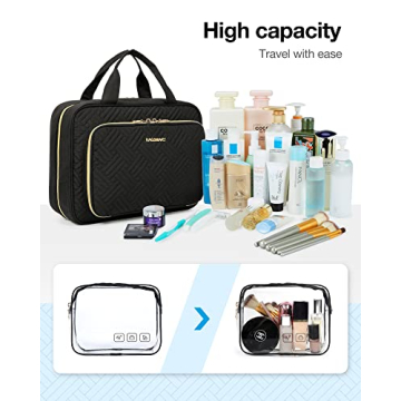 BAGSMART Toiletry Bag Hanging Travel Makeup Organizer
