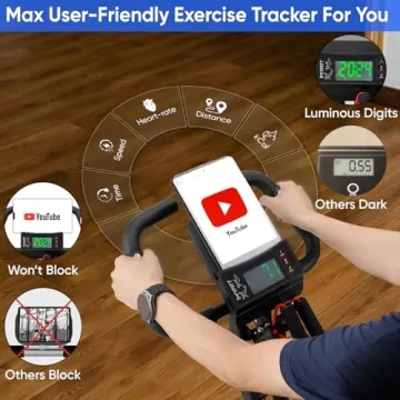 YYFITT 3-IN-1 Exercise Bike with Display Features