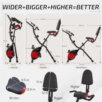YYFITT 3-IN-1 Exercise Bike with Display Features