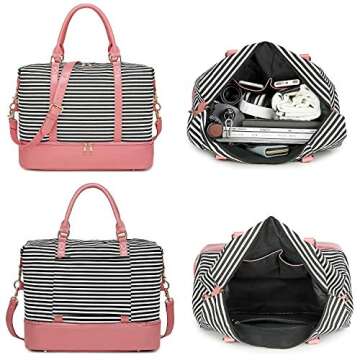 Bluboon Stylish Weekender Bag with Shoe Compartment