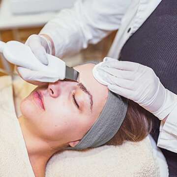 Leaflai Spa Headband, 12Pcs Make Up Wrap Head Terry Cloth Headbands with Adjustable Magic Tape Non-slip Stretchable Sport Towel for Woman Face Washing, Bath, Makeup, and Sport (12Pcs Gray)