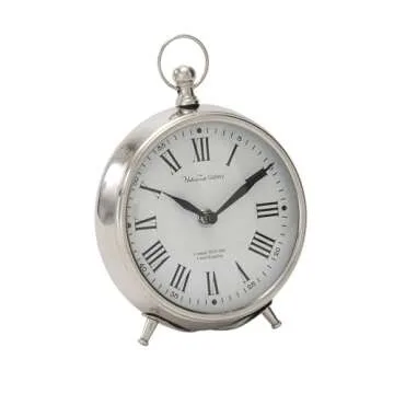 Deco 79 Stainless Steel Decorative Clock for Elegant Interiors