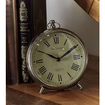 Deco 79 Stainless Steel Decorative Clock for Elegant Interiors
