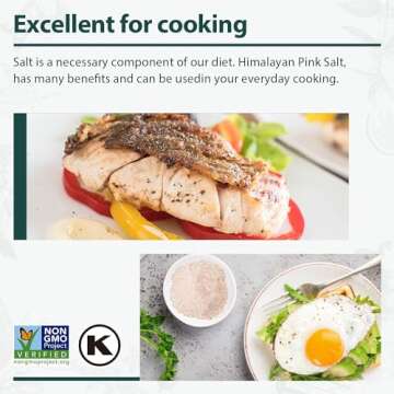 Soeos Himalayan Pink Salt, Fine Grain, 80oz (5 Pound), Non-GMO Himalayan Salt, Kosher Salt, Pink Himalayan Sea Salt Fine