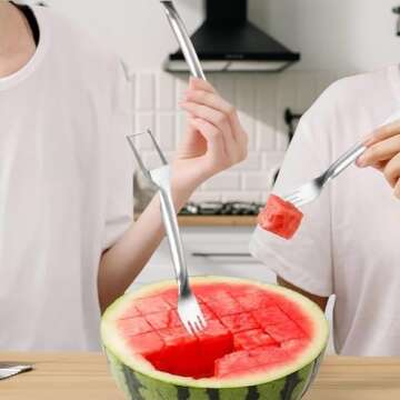 Watermelon Cutter - 2-in-1 Stainless Steel Multi-Tool for Effortless Slicing and Serving