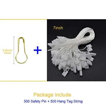 Quality 500 Pcs Hang Tag Fasteners & Safety Pins Set