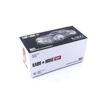 True Scale Miniatures Model Car Compatible with Nissan Skyline GT-R (R34) Kaido Works V2 (White) Limited Edition 1/64 Diecast Model Car Kaido House KHMG049