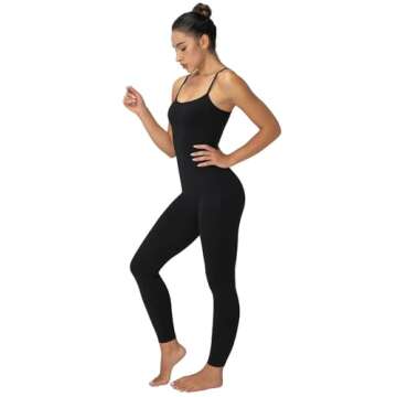 Sunzel One Piece Jumpsuits for Women Casual, Sexy Spaghetti Straps Leggings Bodysuit Tummy Control Y...