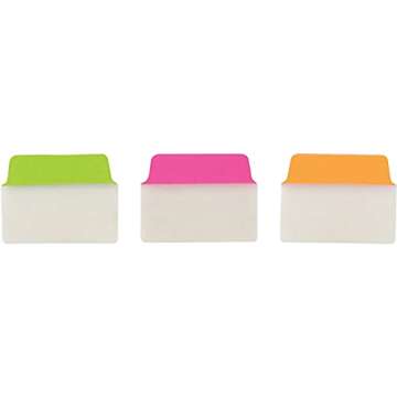 Avery 74756 Ultra Tabs Repositionable Tabs 2 x 1 1/2 Neon: Green Orange Pink 48/Pack