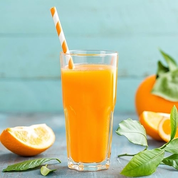 100 Pcs Orange Straws, 7.76 Inch Disposable Drinking Straws for Parties, Events & Everyday Use