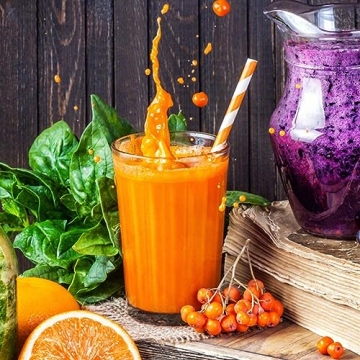 100 Pcs Orange Straws, 7.76 Inch Disposable Drinking Straws for Parties, Events & Everyday Use