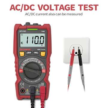 IKOVWUK Multimeter, TRMS 6000 Counts Digital Multimeter Voltmeter with NCV, Auto-Ranging DC AC Volt Ohm Tester for Testing Voltage Current Resistance Continuity Capacitance Temperature and Automotive