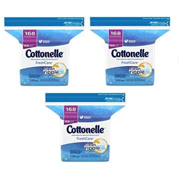 Cottonelle Fresh Care Flushable Moist Wipes Refill Packs, 168 Count