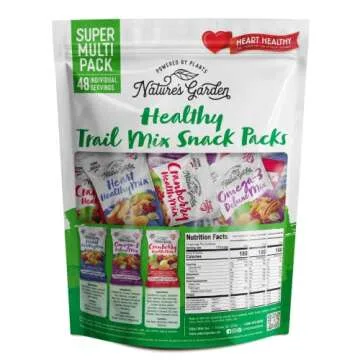 Nature's Garden Healthy Trail Mix Snack Pack - | Premium Nuts and Seeds | Delicious Healthy Trail Mi...