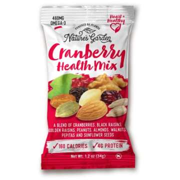 Nature's Garden Healthy Trail Mix Snack Pack - | Premium Nuts and Seeds | Delicious Healthy Trail Mix Snack - Food Allergy Free, 48 individual bags Net wt 57.6 0z