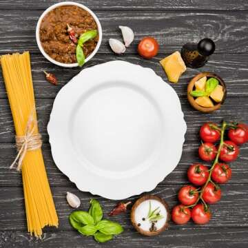 Smarty Had A Party Elegant Disposable Plastic Dinnerware, Blossom Rim Design White 10.25" Plates for Weddings, Birthdays, and All Occasions, Heavy Duty (120 Count)