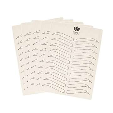 PMU Products Premium Microblading Practice Skin Double-Sided | Realistic Hairstroke Tattoo Latex | S...