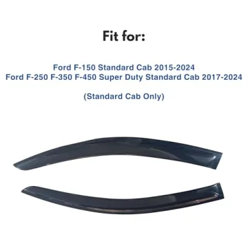 IG Window Visor for 2015-2024 Ford F150 & F250-F450 - Premium Rain Guard Tape-On