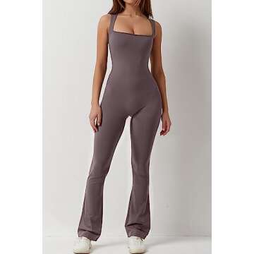 Chic QINSEN Strappy Square Neck Jumpsuit for Women