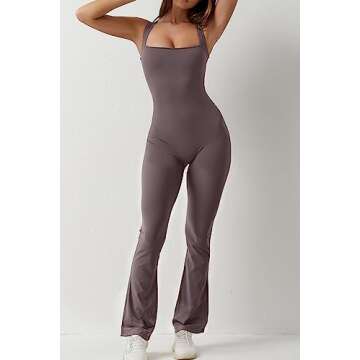 Chic QINSEN Strappy Square Neck Jumpsuit for Women