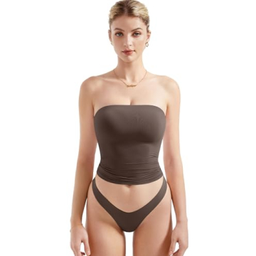 SUUKSESS Women Sexy Tube Top Summer Y2K Going Out Tops Casual Sleeveless Double Lined Basic Tank Top...