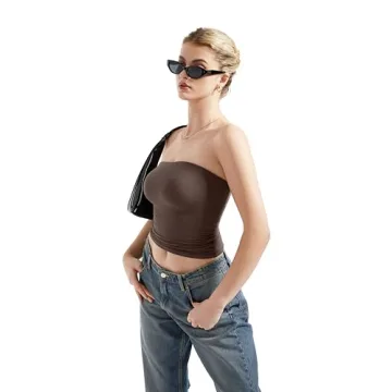 SUUKSESS Women Sexy Tube Top Y2K Casual Sleeveless