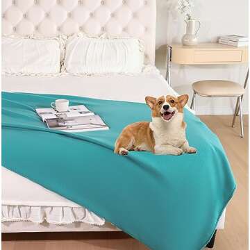 CAI TENG Fleece Throw Blankets Lightweight Warm Soft Cozy Pet-Friendly Bulk Fleece Throw Blanket Kids Solid for Home Bed, Sofa, Dorm, Office, Gifts, Outdoor Couch (Multicolor, Pack of 6-50 x 60 inch)