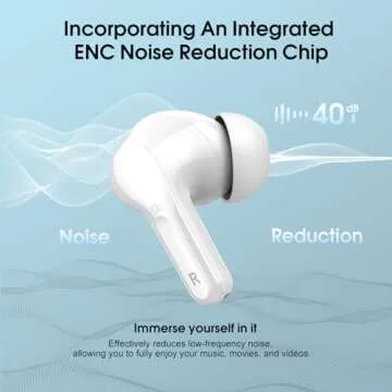 HiFi Stereo Wireless Earbuds Bluetooth 5.4 with Mic