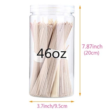 3 Refillable 46oz Clear Storage Jars - Versatile & Durable