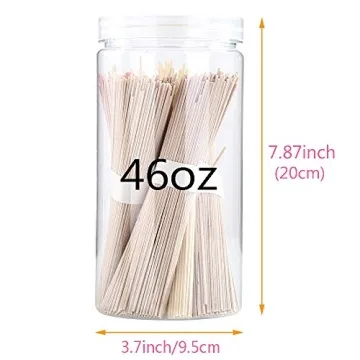 3 Refillable 46oz Clear Storage Jars - Versatile & Durable