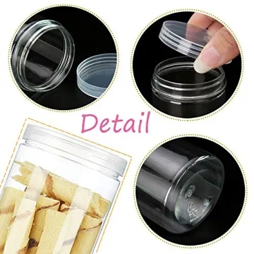 3 Refillable 46oz Clear Storage Jars - Versatile & Durable