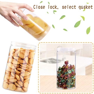 3 Refillable 46oz Clear Storage Jars - Versatile & Durable