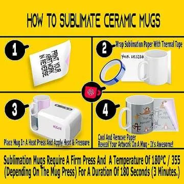 TWISTED ENVY Box of 4 15 oz. Ceramic Sublimation Mugs - Inner/Handle - BLACK - Cardboard Box with Foam Supports